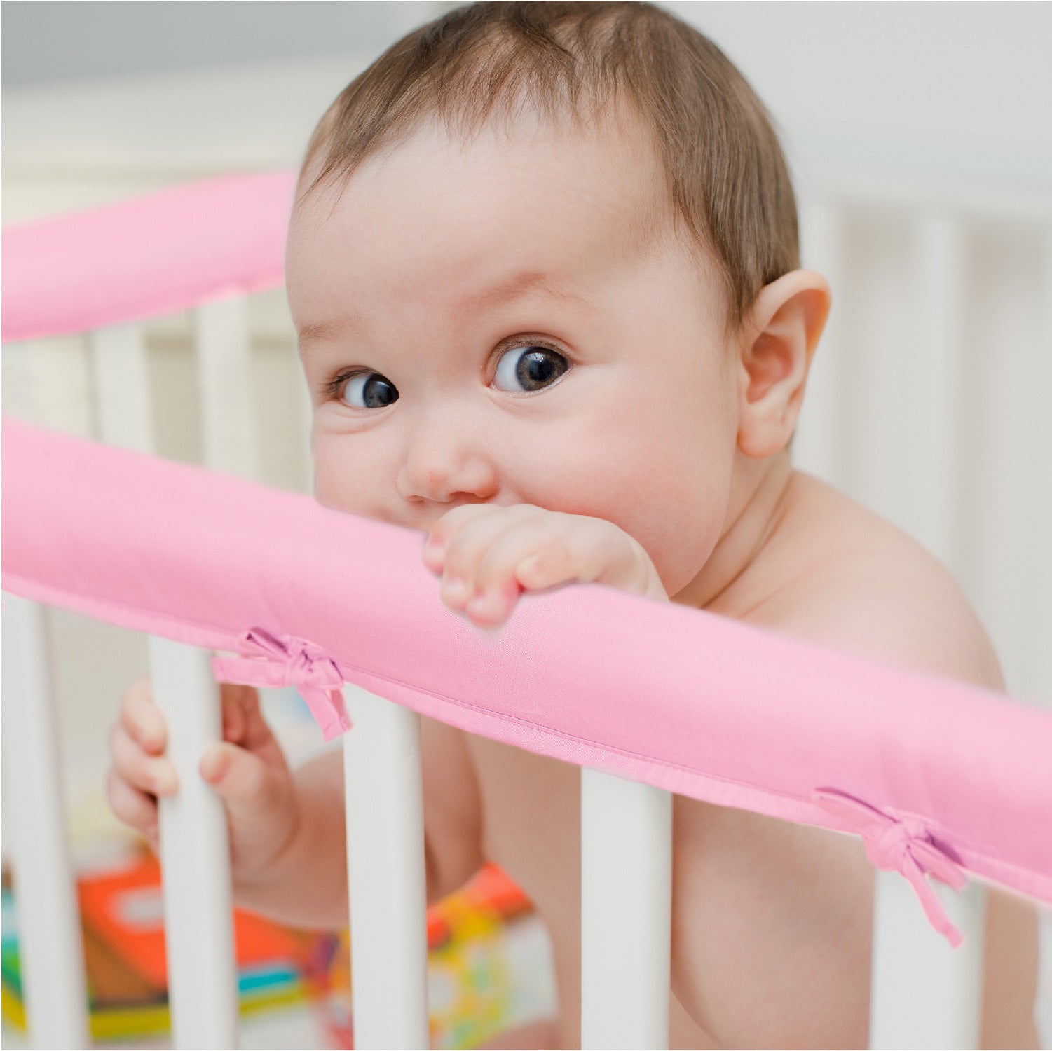 Cross-border baby crib anti-collision protection edge strip solid color baby crib baby anti-collision soft bag foreign trade home textile spot