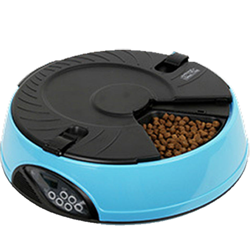Six-meal automatic feeder with fixed time and quantity Amazon home smart feeding machine pet cat and dog food bowl and food box