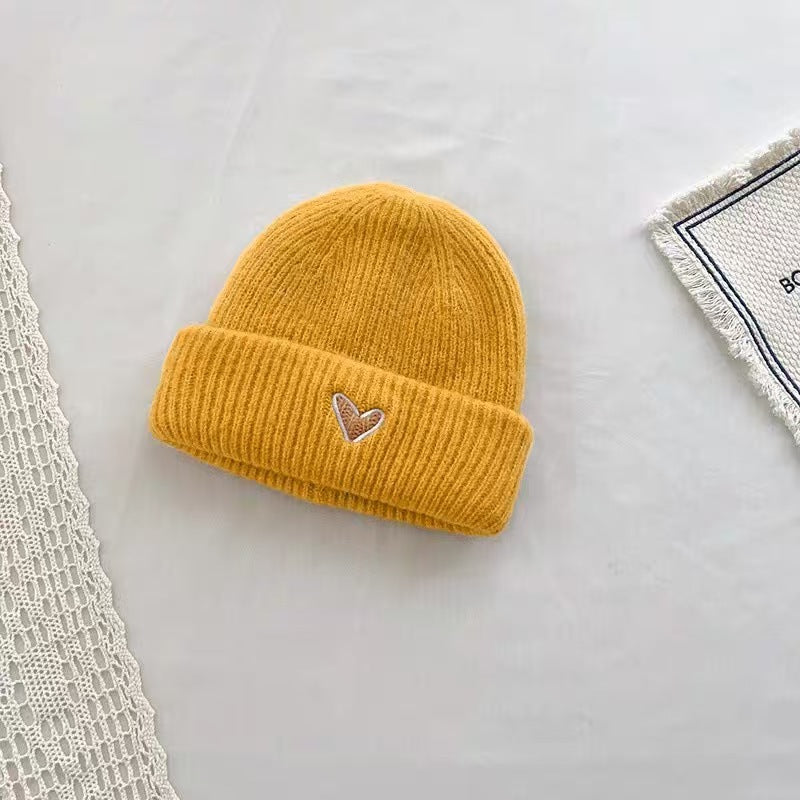 Two-piece children's hat scarf autumn and winter Korean style knitted hat baby warm wool hat boys and girls pullover hat