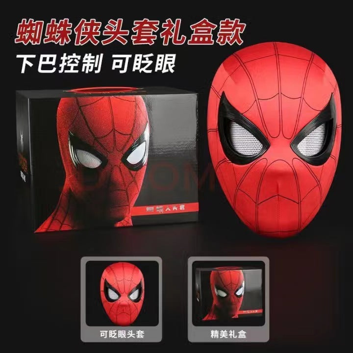 Spider-Man headgear electric blinking luminous mask Miles Halloween cos boy headgear gift toy
