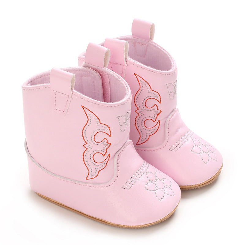 New style baby boots cute high quality soft PU non-slip sole spring and autumn fashion 0-1 year old newborn walking