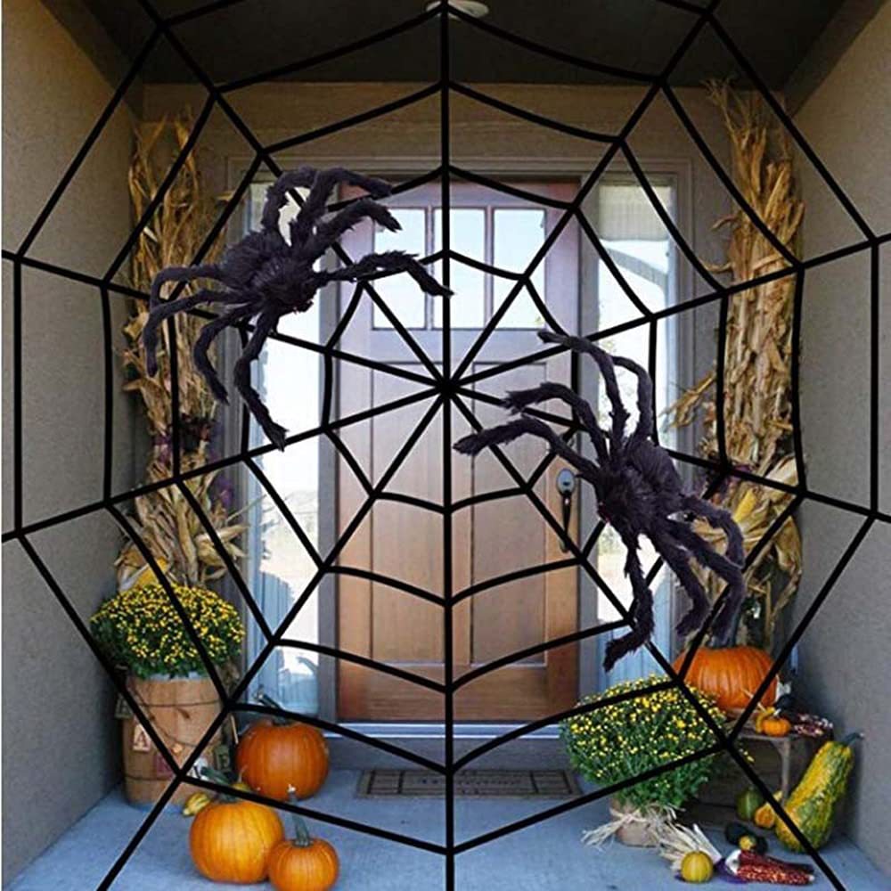 Spider Web Glowing Extra Large Spider Halloween Decoration Props Party Secret Room Tricky Simulation Plush Spider Wholesale