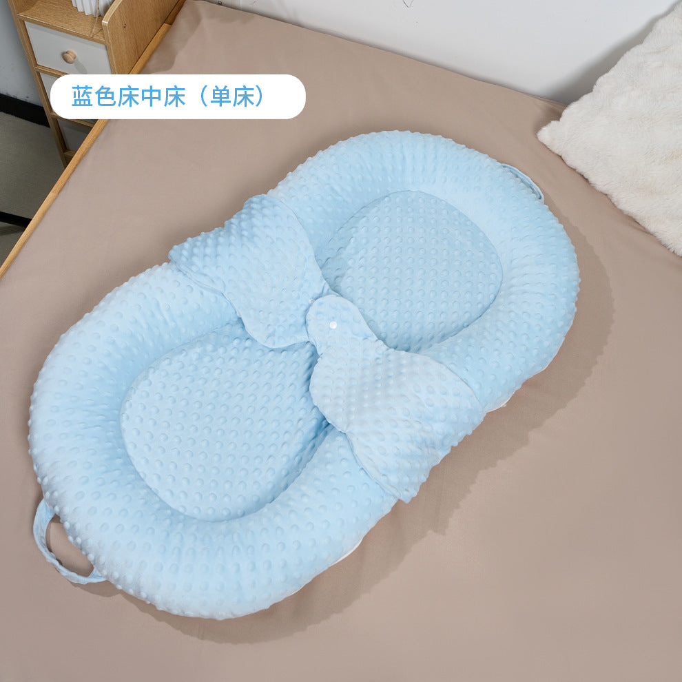 Bed in bed baby newborn anti-pressure baby 0-3 years old anti-startle lying sleeping artifact anti-choking milk vomiting sleeping mat sleeping nest