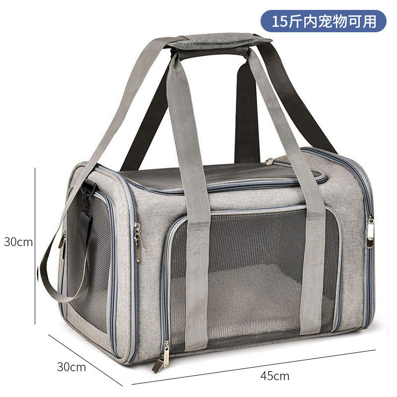 Spot pet bag portable breathable car cat bag hand-held foldable pet box multifunctional dog bag cross-border