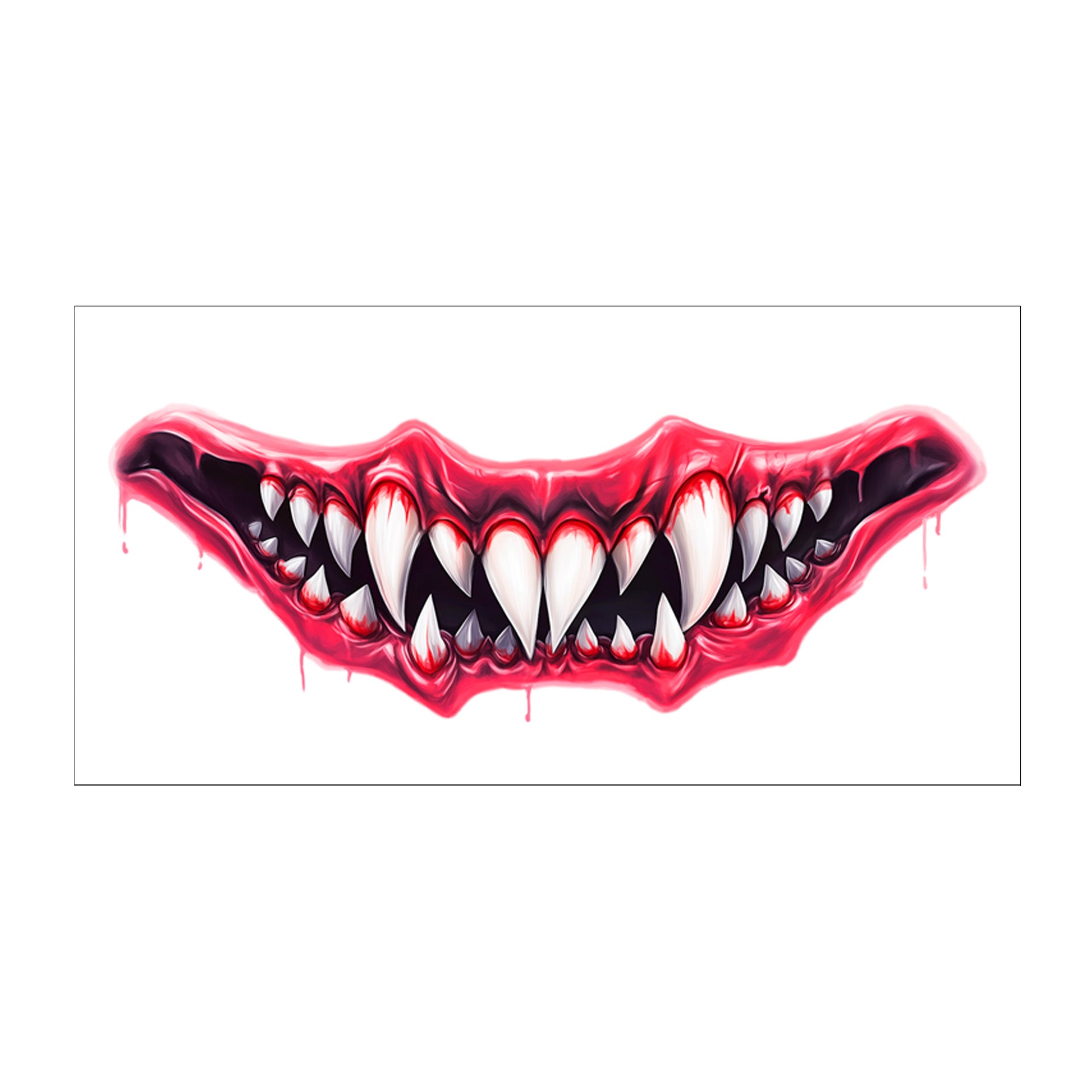 New foreign trade Halloween mouth tattoo stickers party horror makeup horror funny lip makeup DIY mouth stickers