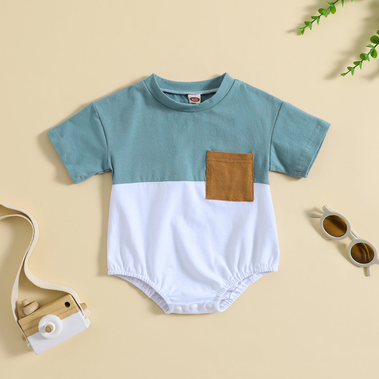 European and American new triangle romper romper western style suit INS hot style baby boys and girls jumpsuit