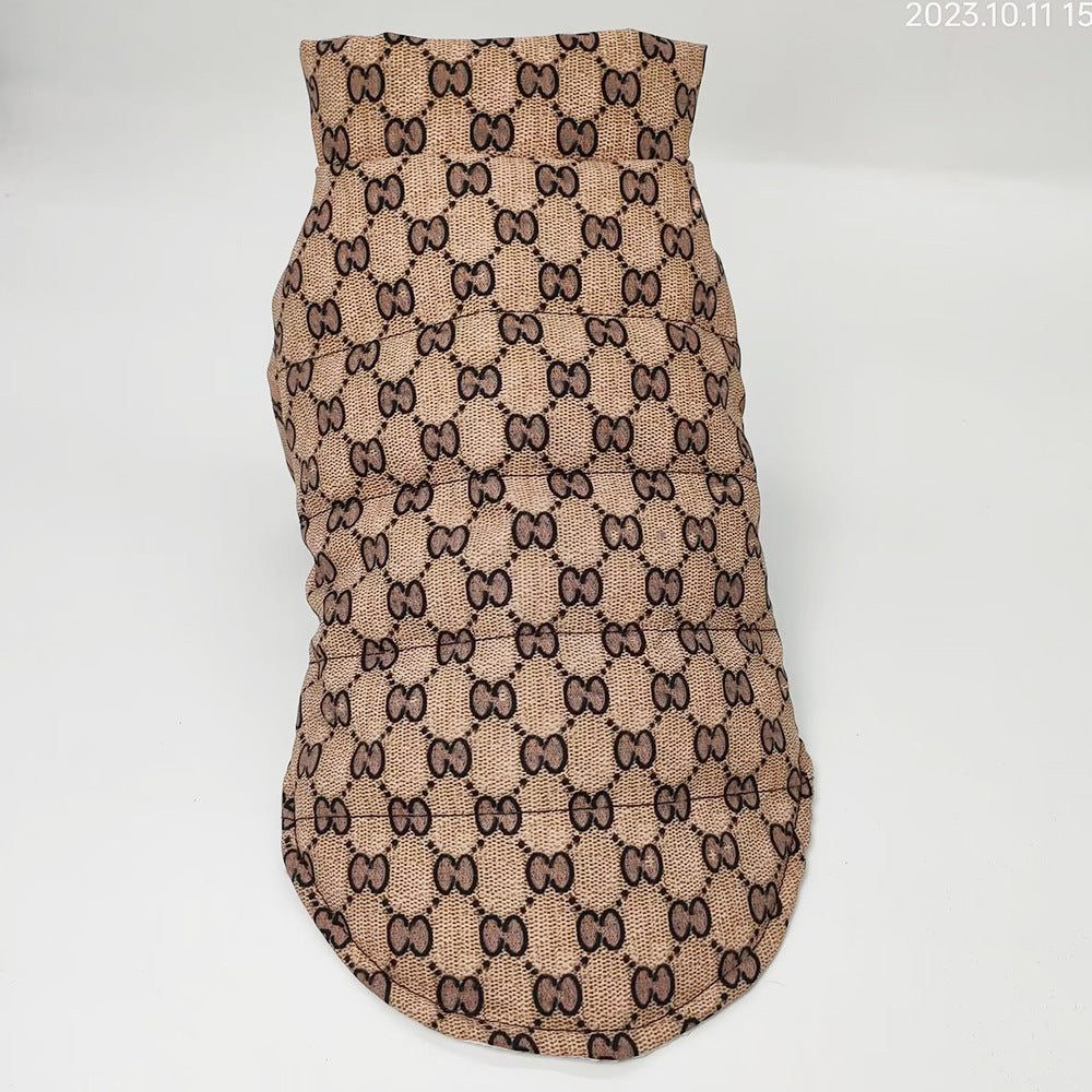 Dog clothes, autumn and winter coats, waterproof and windproof Teddy Schnauzer Pomeranian Chihuahua pet trendy clothing