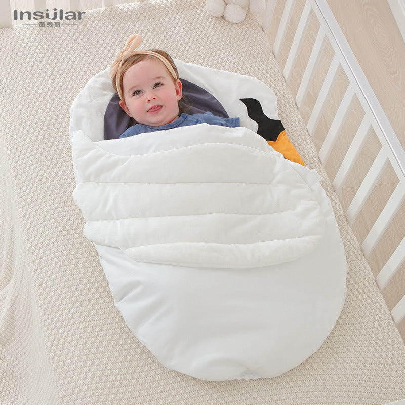 Baby blanket spring and autumn cotton cartoon baby warm sleeping bag baby sleeping bag air conditioning blanket 0-18 months sleeping bag wholesale
