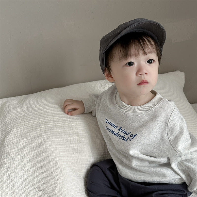 Children's suits spring clothes Korean style children's clothes baby spring clothes long-sleeved sweatshirt sweatpants two-piece suit boys spring clothes