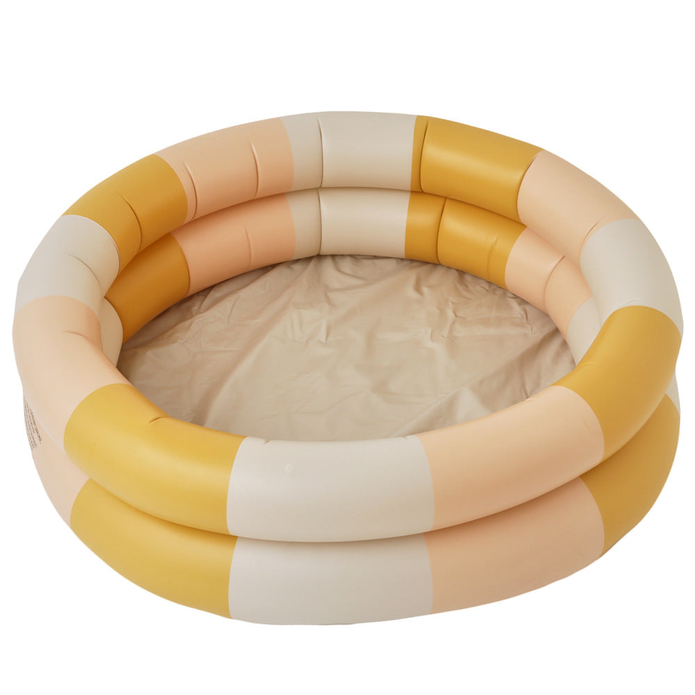 Xiaolu ins Denmark retro striped inflatable swimming pool baby dinosaur pool thickened home ocean ball pool