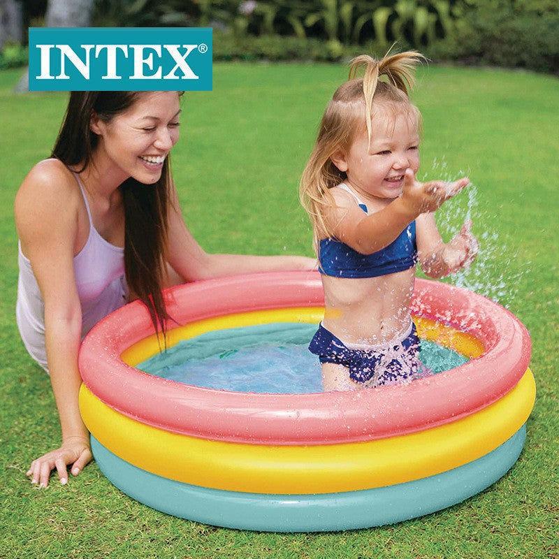 INTEX thickened swimming pool fishing pool inflatable ball pool baby paddling pool swimming pool home with slide swimming pool