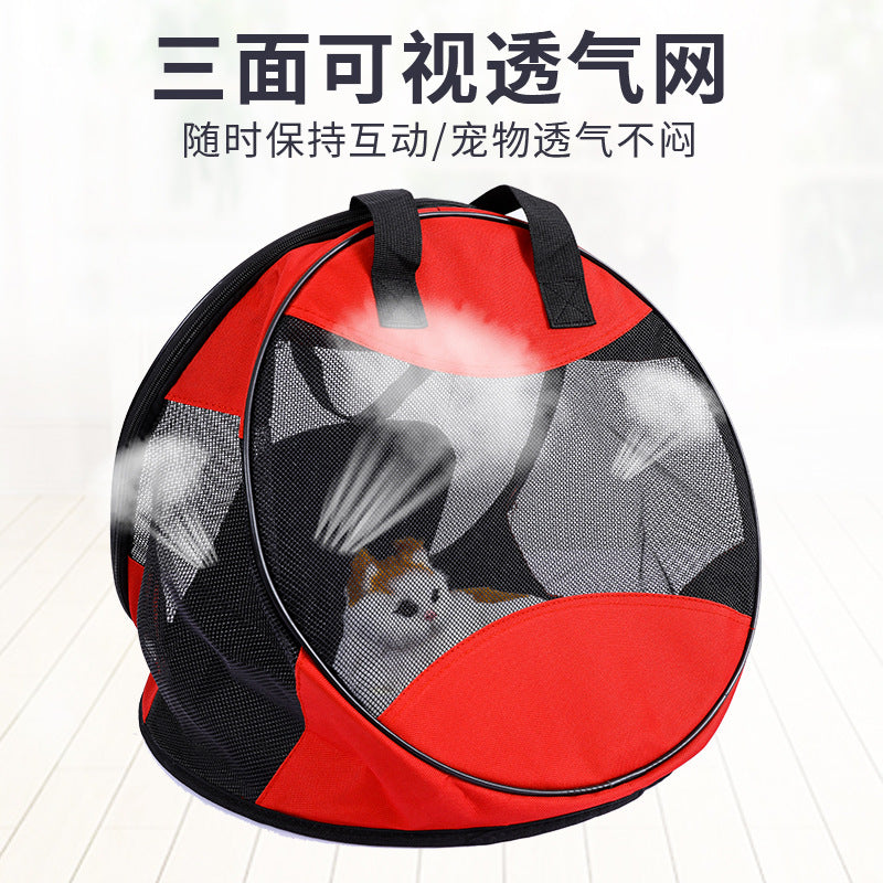 Portable cat bag for going out, portable, triangular, lightweight, portable, breathable, foldable pet bag for cats, dog bag, injection sterilization bag