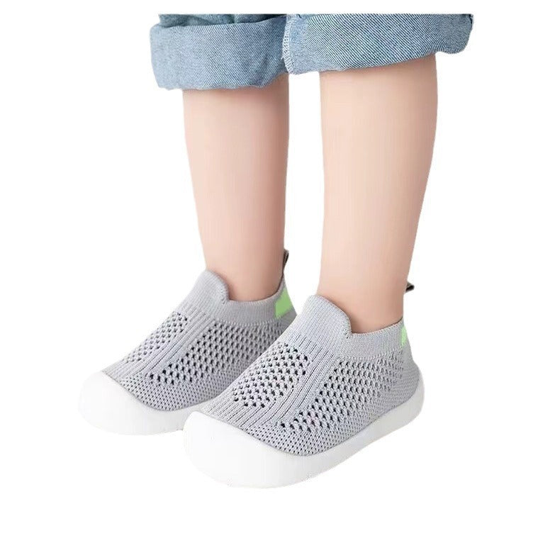 Baby toddler shoes soft bottom non-slip breathable socks shoes indoor and outdoor boys and girls baby spring and summer deodorant floor shoes socks
