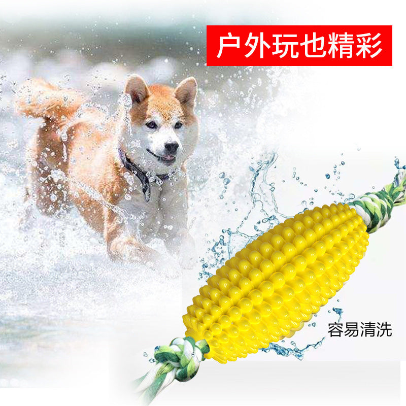 New Amazon Dog Toy Corn Teeth Cleaning Teeth Stick Bite Resistant Pet Toothbrush Dog Toothbrush Wholesale
