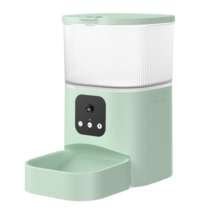 New pet intelligent automatic feeder cat timing quantitative remote feeding machine voice and video feeding machine