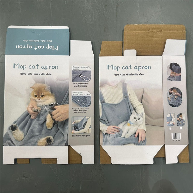Cat apron clothes cat hug clothes cat bib anti-hair cover pet can hold cat clothes do not stick to hair