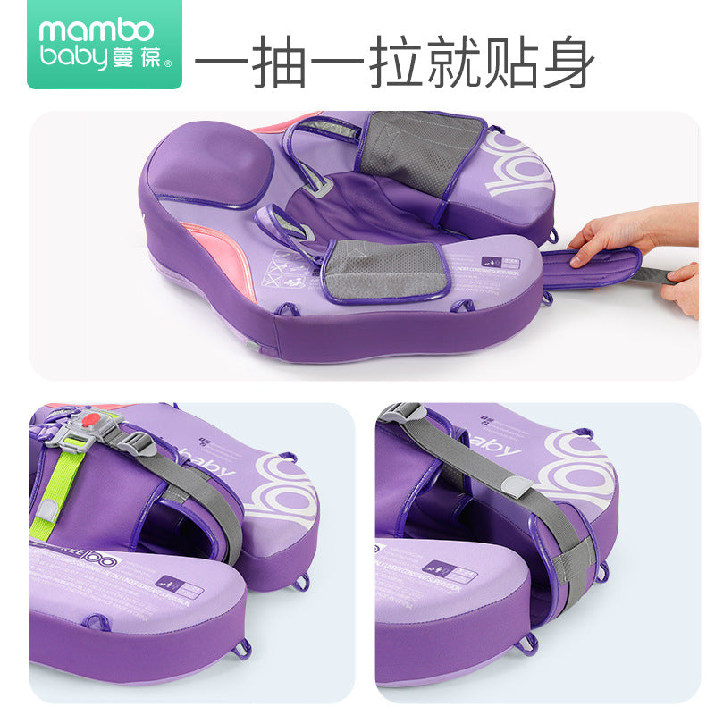 Manbao Inflatable swimming ring new children's pvc film plastic-sealed solid liner lying ring baby awning swimming ring