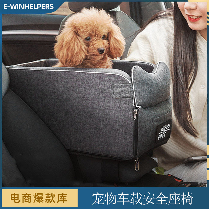 Pet central control car seat cushion Teddy kennel cat dog car seat cushion soft pillow pet bag