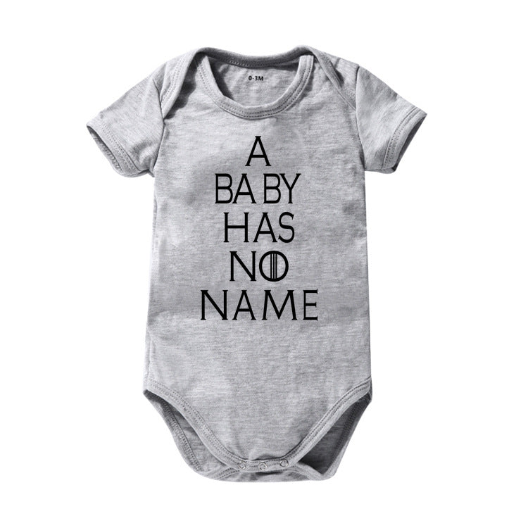 ins pure cotton crawling clothes baby triangle jumpsuit aliexpress summer print A BABY HAS NO NAME