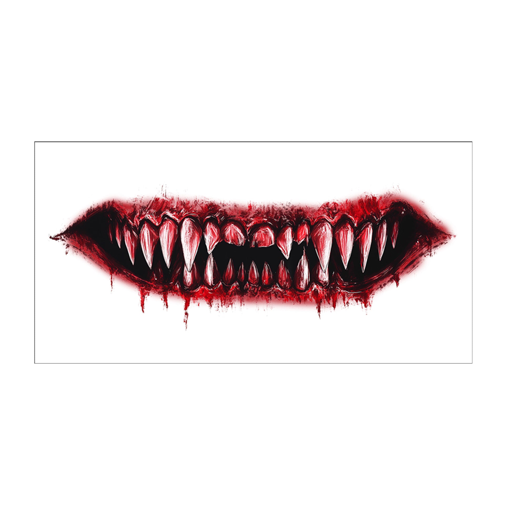 New foreign trade Halloween mouth tattoo stickers party horror makeup horror funny lip makeup DIY mouth stickers