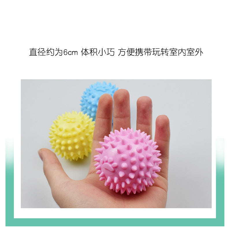 Pet TPR footprint ball toys Multi-color chewing teeth cleaning molars hollow cat dog educational toy ball