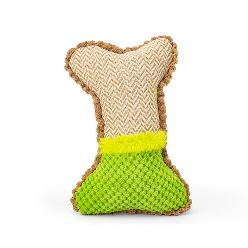 Cross-border new product pet vocal grinding teeth resistant to chewing bones corn plush toy to relieve boredom interactive dog toy