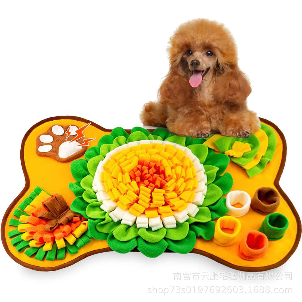 Cross-border new product sound pet sniffing mat dog educational artifact treasure hunting blanket toy sniffing slow food leaking mat