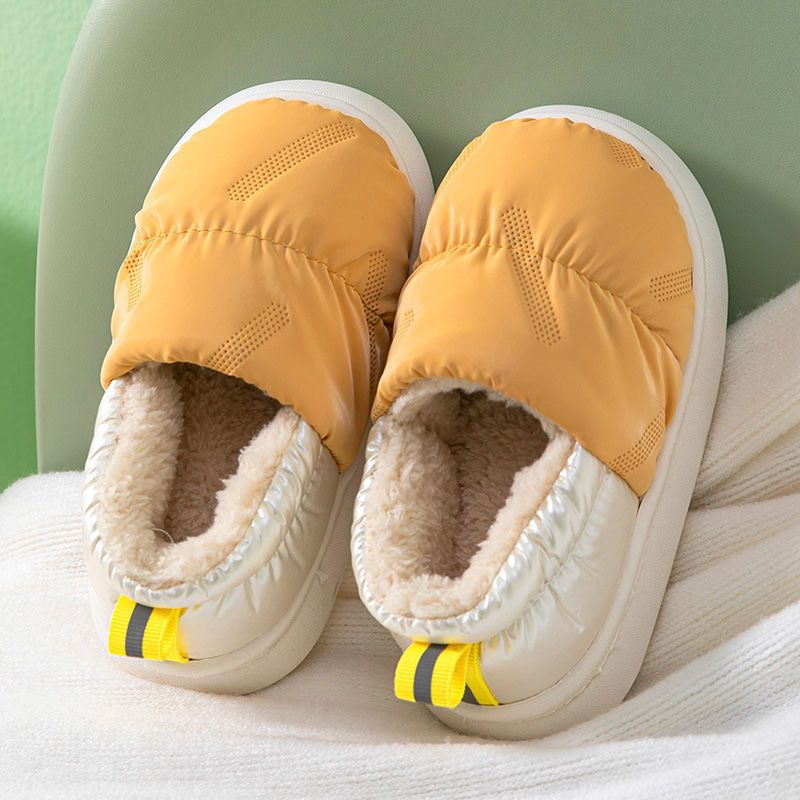 Boys' slippers, children's cotton slippers, winter bag heel, non-slip small and medium-sized children's thick soft bottom plus velvet warm baby cotton shoes
