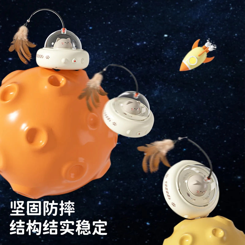 Intelligent automatic cat toy self-entertainment electric induction cat toy feather cat teaser pet supplies