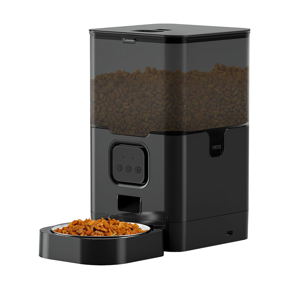 Pet fully automatic APP feeder square cat and dog feeder WIFI intelligent timing quantitative double meal feeder