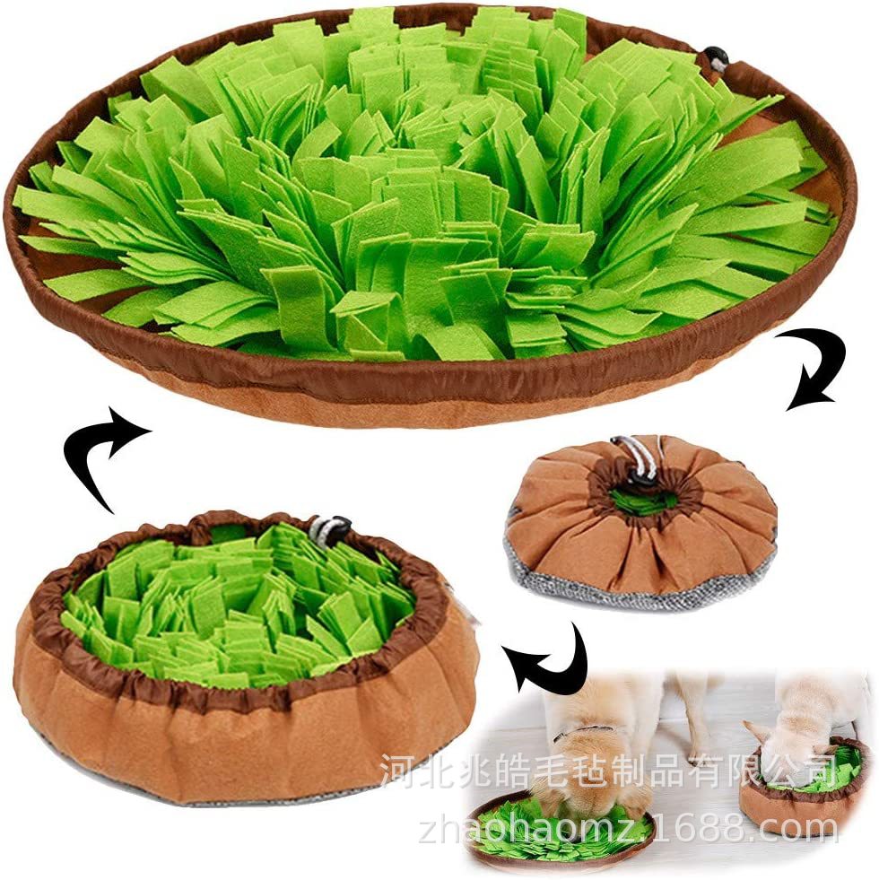 Amazon Felt Pet Sniffing Mat Dog Foraging Bowl Pet Bite Resistant Training Mat Pet Toy Sniffing Mat