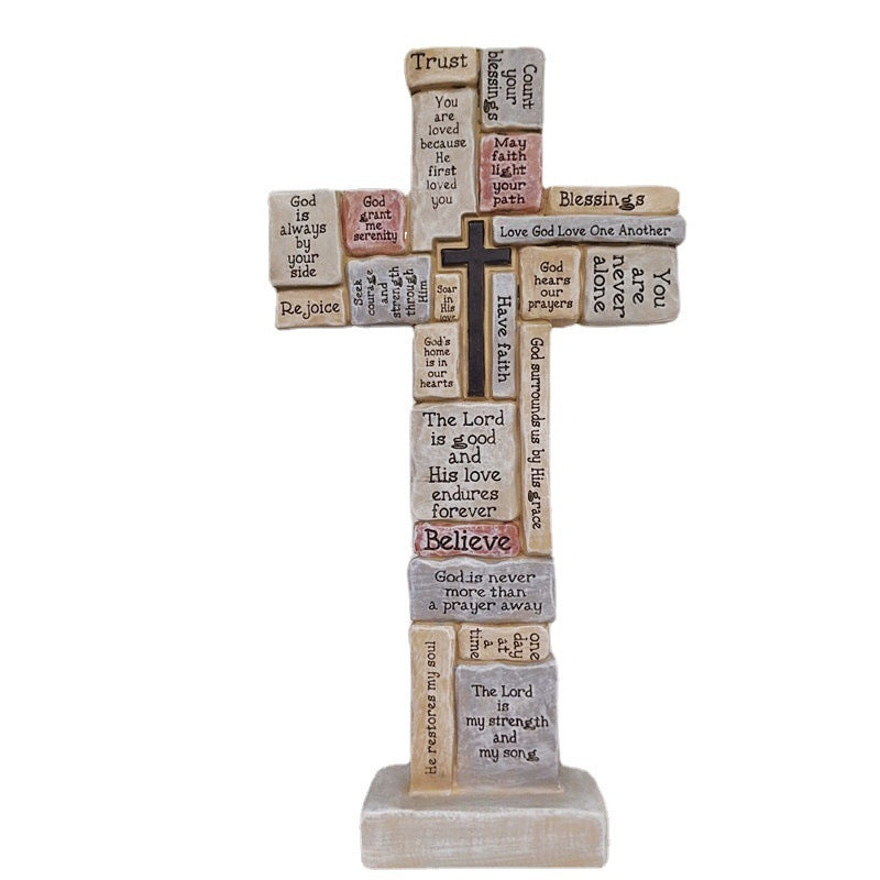 Cross prayer Halloween tombstone memorial home interior scene garden decoration