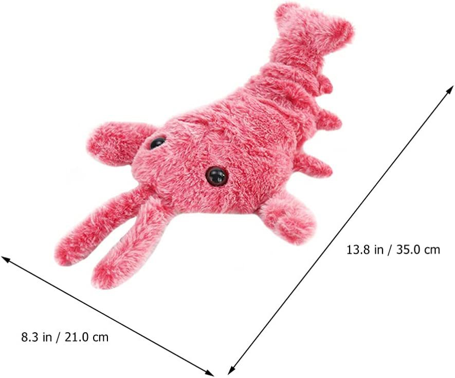 Gravity Jumping Shrimp Crazy Big Lobster Electric Shrimp Crazy lobster USB Plush Pet Toy