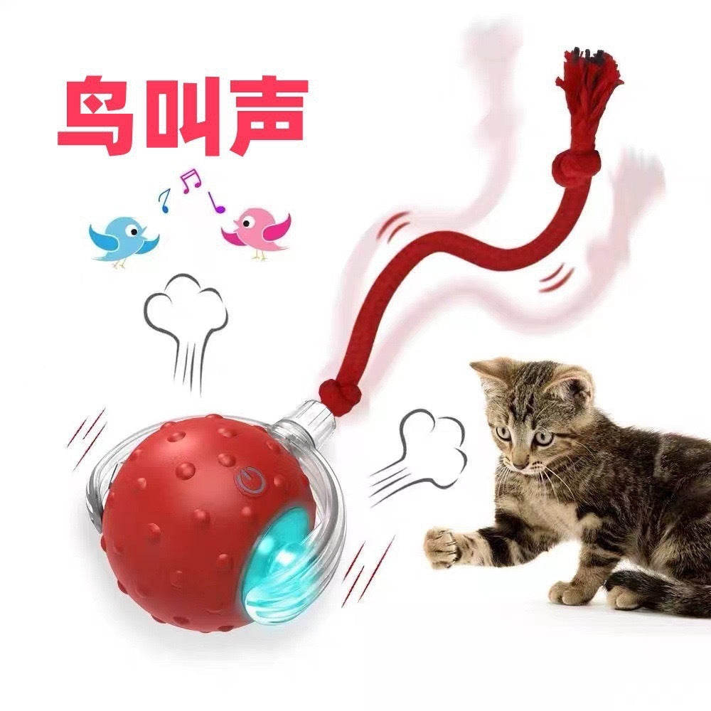 Pet toys cat toy ball self-hilarious ball to amuse cats and dogs rolling ball fur pet boredom relief plush ball cat toy
