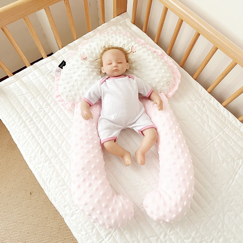 ins baby comfort pillow bean velvet U-shaped pillow anti-head tilt shaping pillow anti-startle baby sleeping pillow