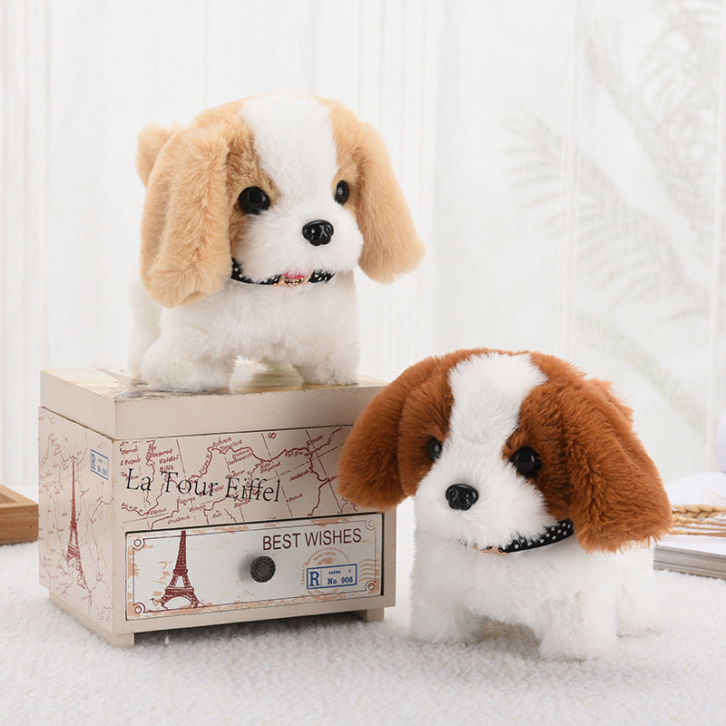 Toy dog children's plush electric toy can walk simulation dog electric dog stall electronic puppy pet