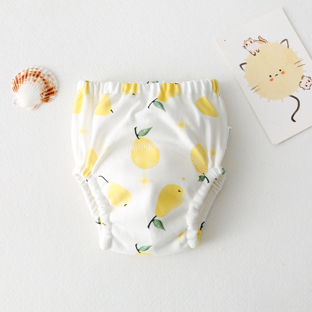 ins cartoon baby pee training pants pure cotton gauze diaper learning pants baby waterproof diaper pocket diaper pants