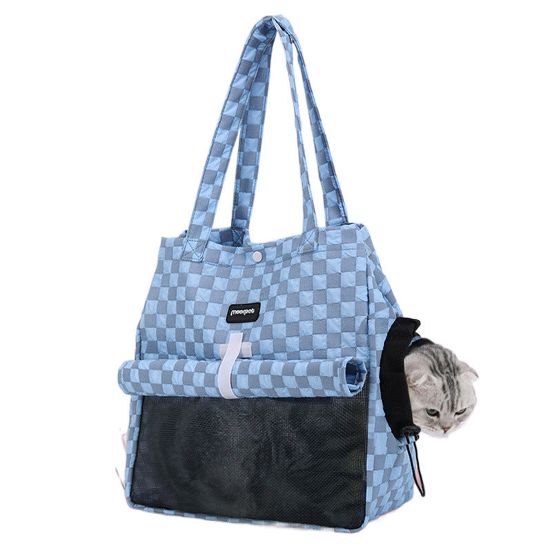 Cross-border cat bag portable hand-held pet bag out of one shoulder breathable cat backpack can reveal the head cat bag pet handbag