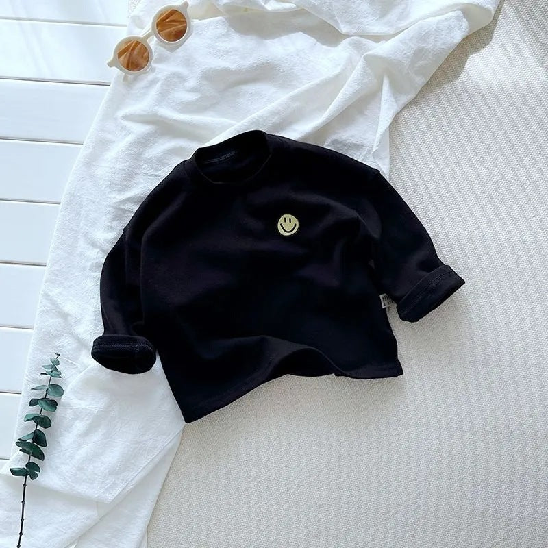 Children's long-sleeved T-shirt for boys and girls spring and autumn Korean version loose bottoming shirt baby autumn 2023 new tops elastic t