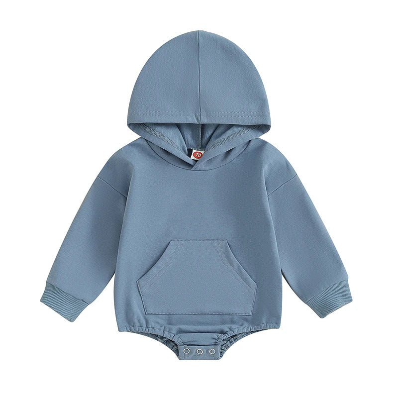 Baby autumn and winter jumpsuit hooded jumpsuit newborn toddler cross-border foreign trade jumpsuit romper soft and comfortable