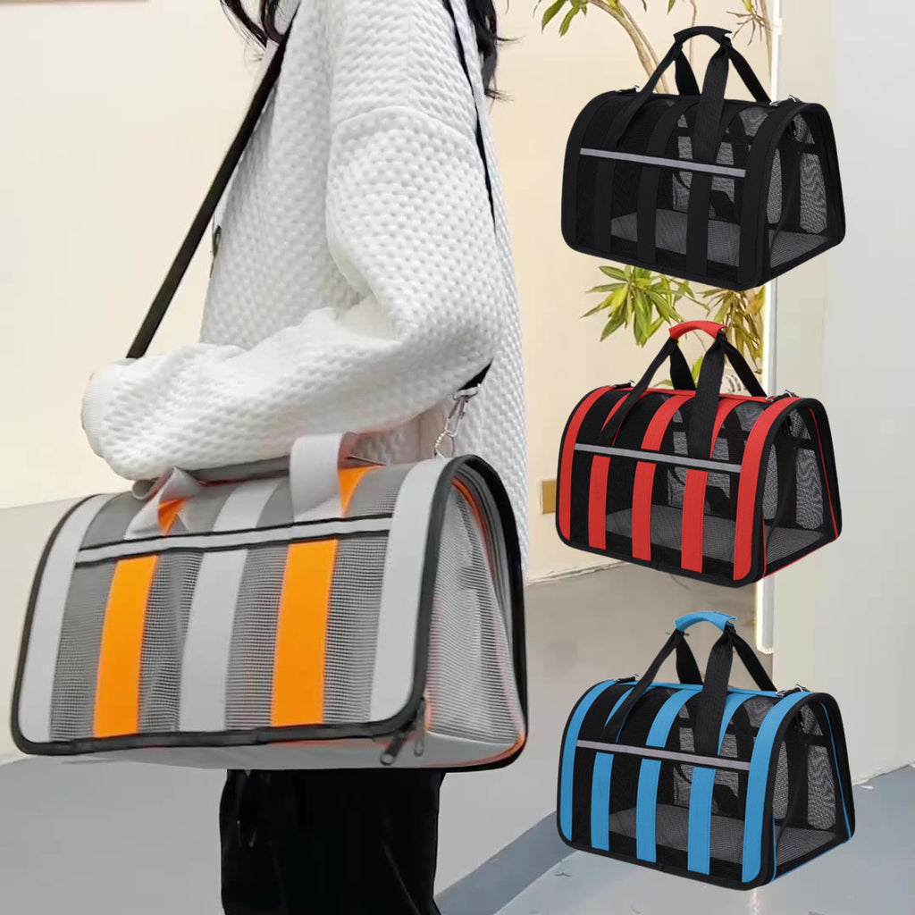 Cat Bag Large Capacity Wholesale Messenger Outgoing Pet Breathable Portable Dog Backpack Handheld Foldable One Shoulder Dog Bag