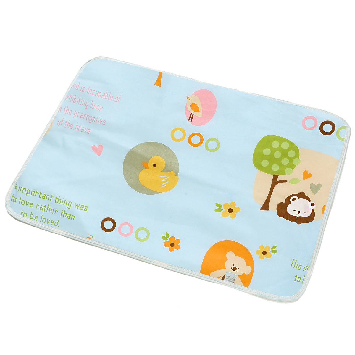 Newborn baby stroller three-layer diaper pad baby cartoon cotton breathable waterproof pad anti-slip pet pad 35*45cm