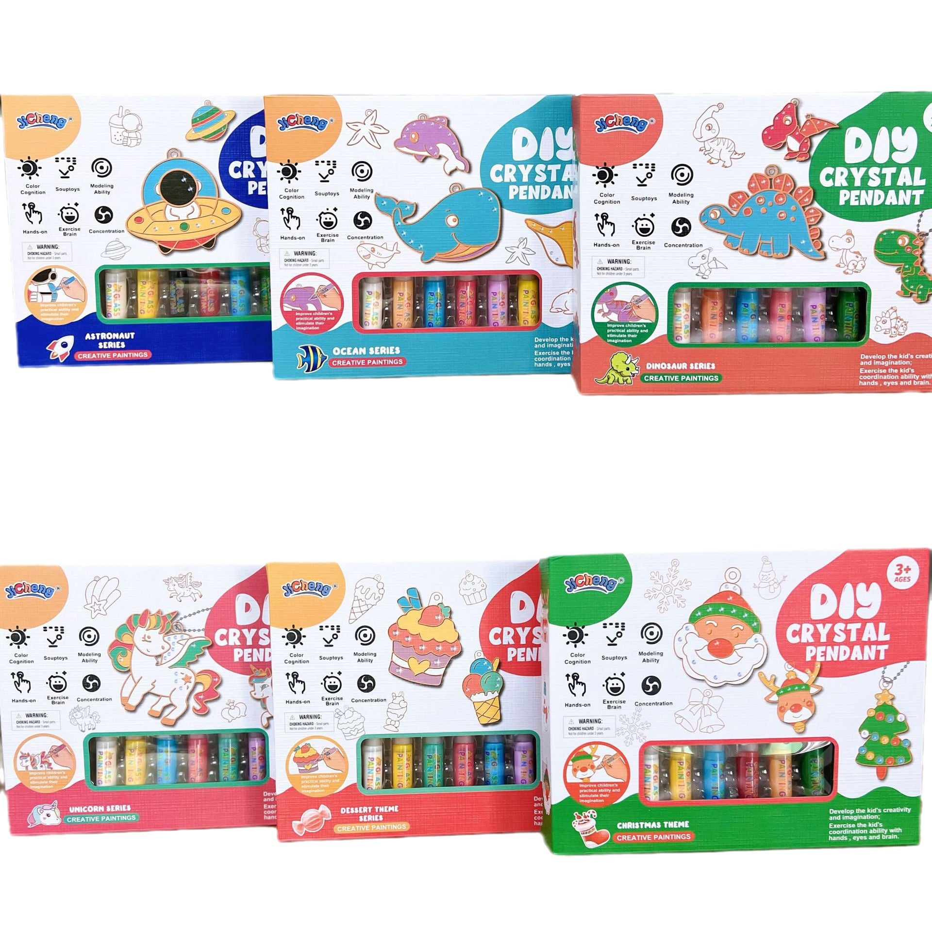 Children's baking-free glue painting crystal glue painting DIY Guka coloring pendant Christmas Halloween children's gift wholesale