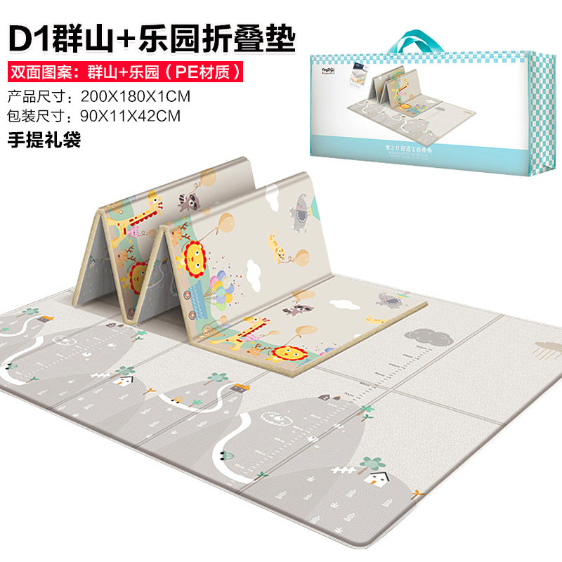 Huaying foldable baby crawling mat thickened baby living room home crawling mat children's foam floor mat with edging