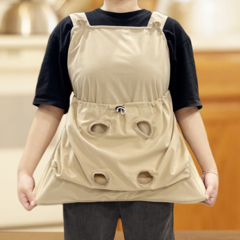 Cat petting artifact cat hugging clothes chest hugging cat pocket apron cat apron pet cat thickened anti-scratch bag net celebrity cat bag