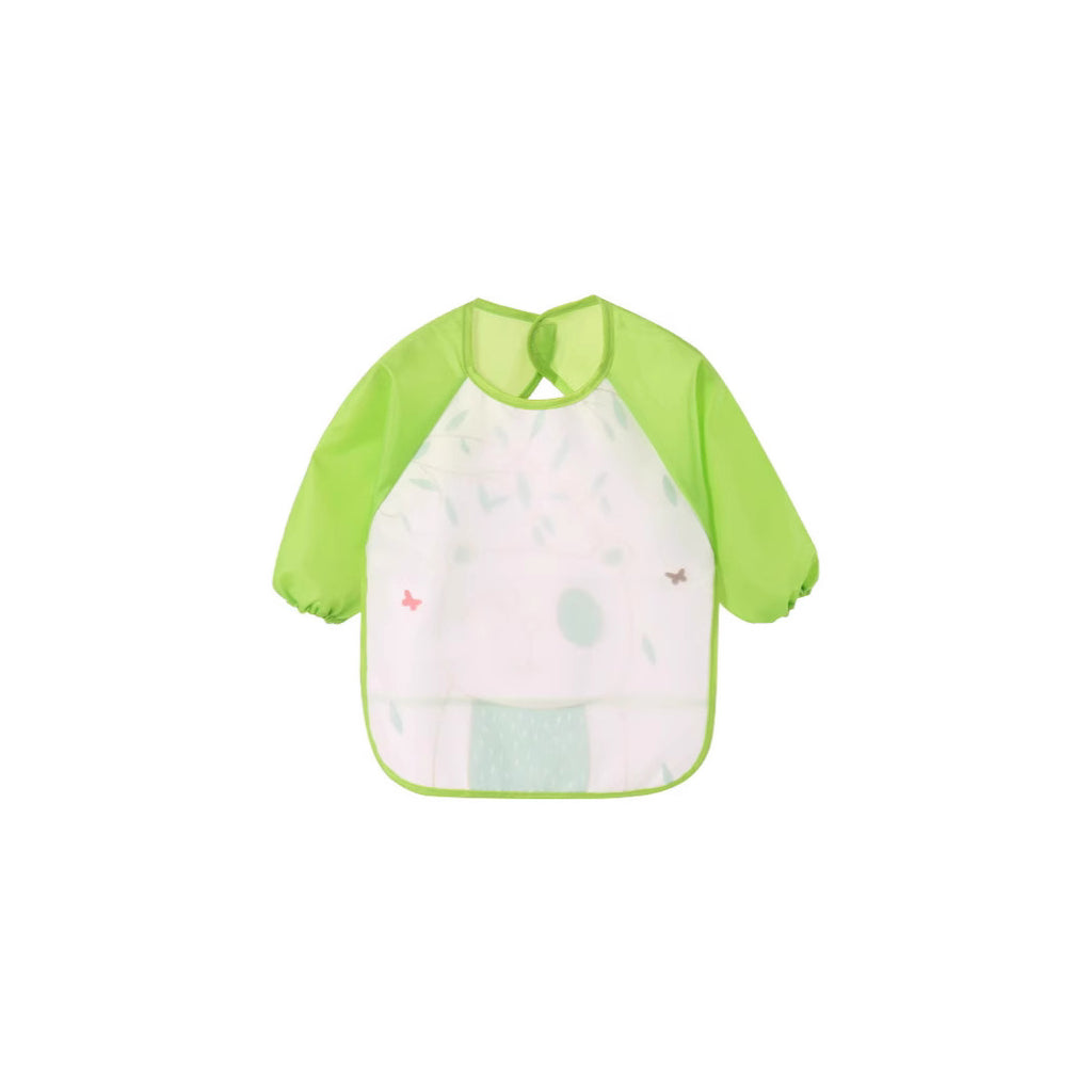 Autumn and winter baby double-layer coveralls children's wash-free meal clothes infant bibs cartoon reverse wear eating clothes drawing clothes