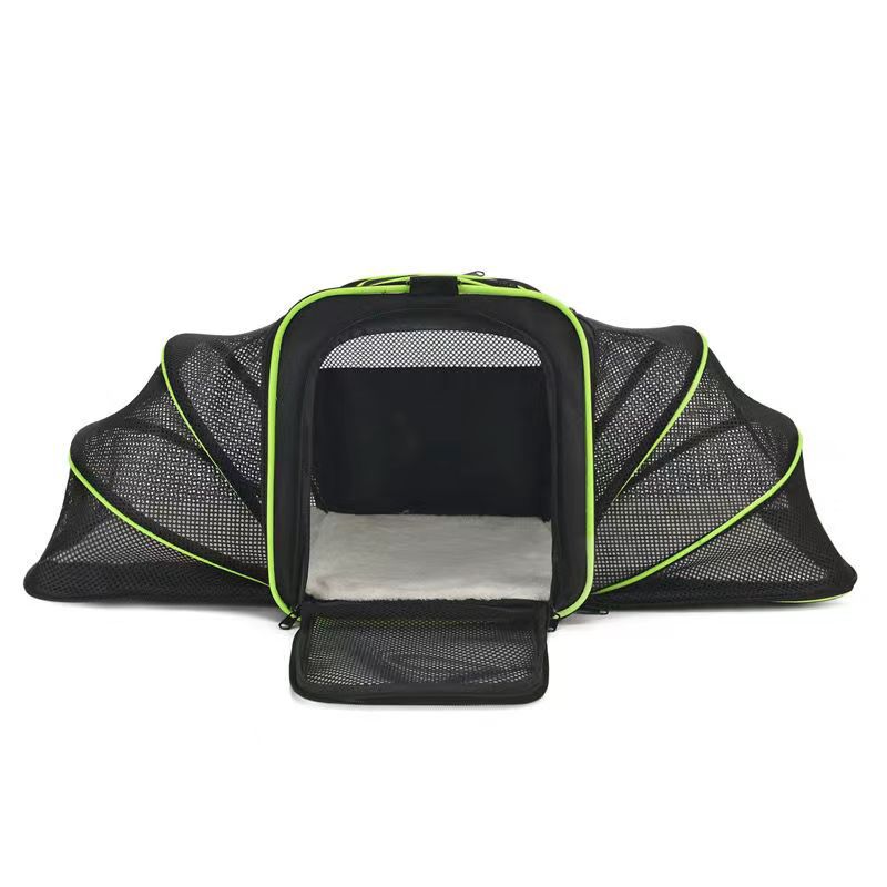 Cross-border breathable cat and dog shoulder bag double expansion large capacity pet bag travel portable breathable crossbody cat bag