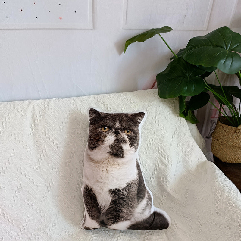 DIY Cat Pillow 3D Pet Pillow Cat Puppy Alien Plush Toy Children Girl Kitten Dog Gift