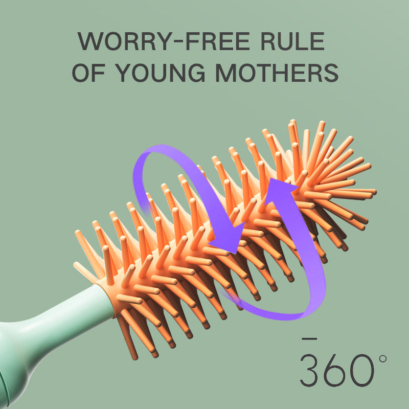 Electric bottle brush pacifier brush cleaning brush set intelligent 360 degree rotating baby long handle cup brush