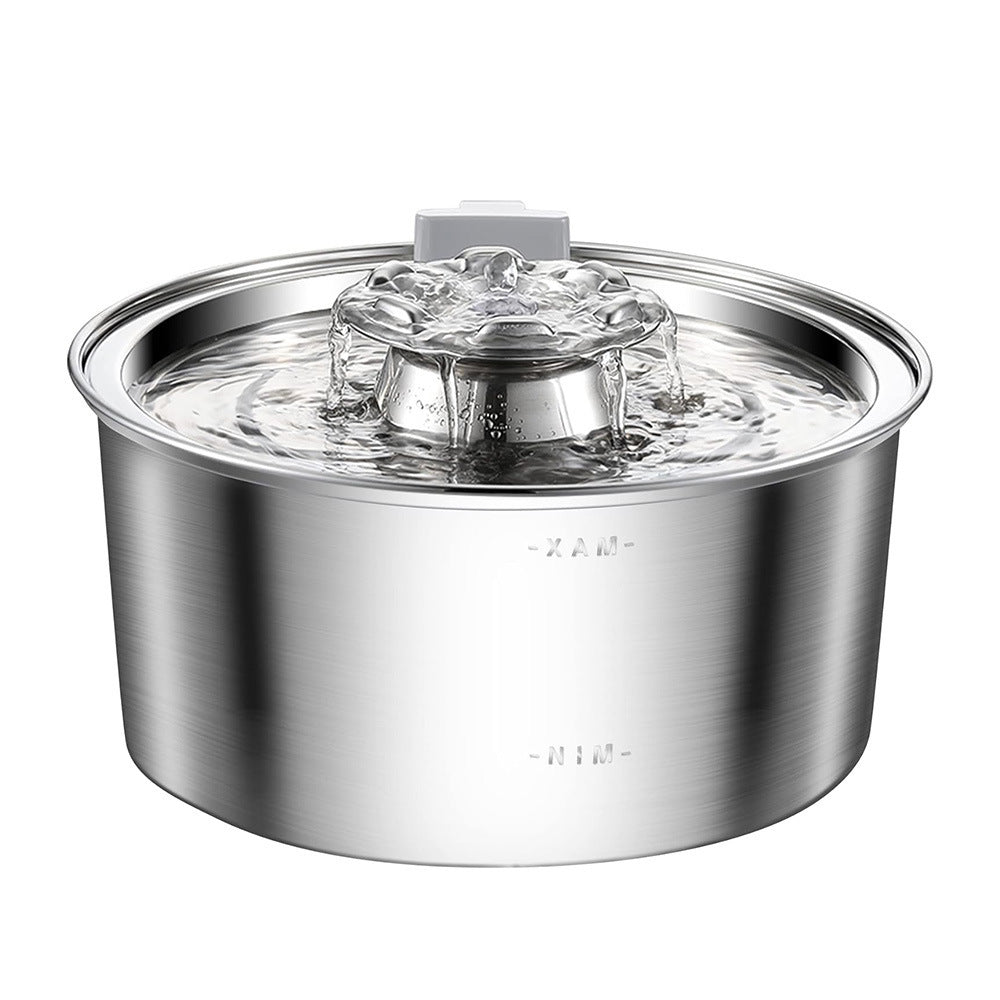 Source factory stainless steel pet smart water dispenser automatic circulation water 3.2L large capacity cat and dog water feeder